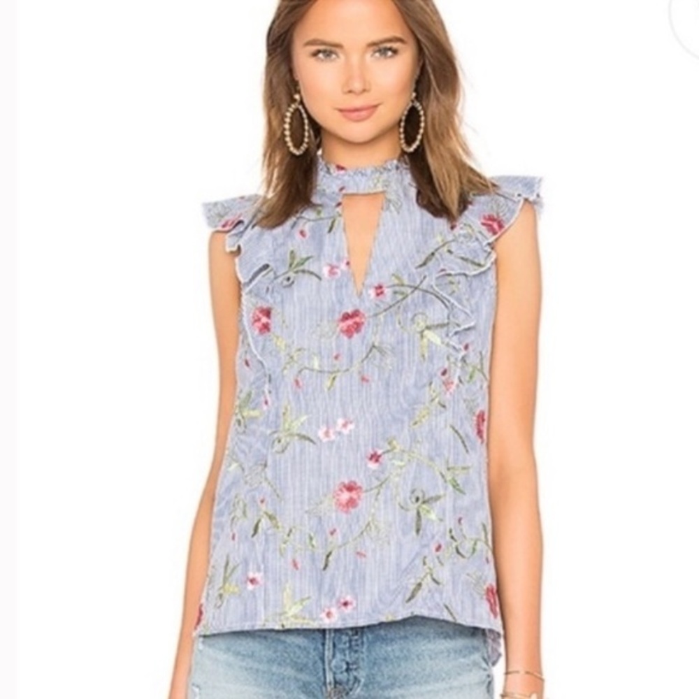BCBG Generation Floral embroidered Blouse